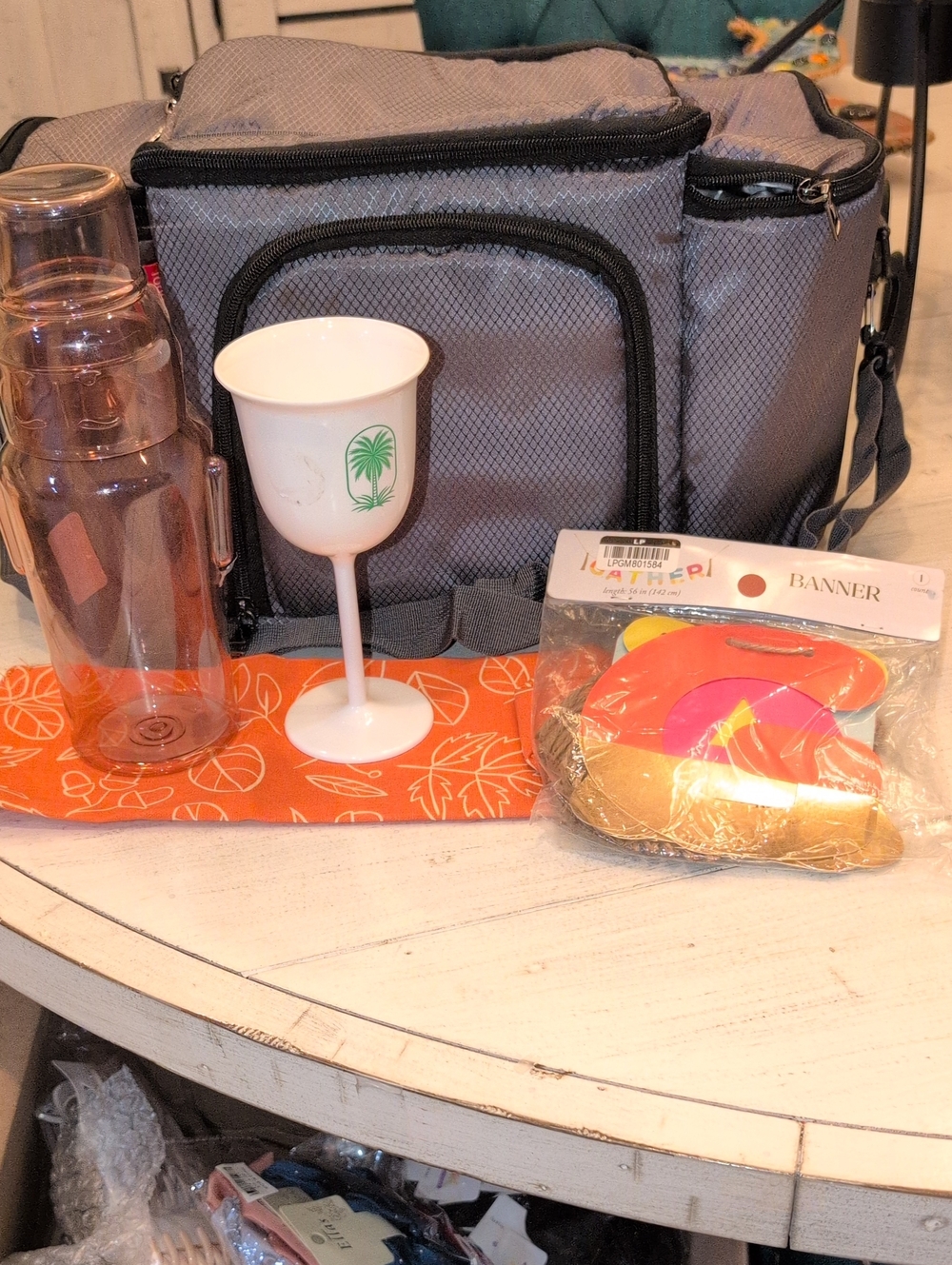 Gray Insulated Cooler Bag  Or Drinky Bag Bundle